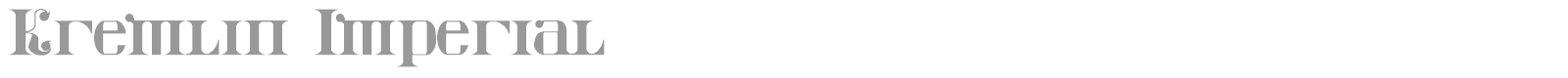 Kremlin Imperial font preview